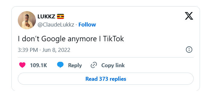 I don't Google, I TikTok