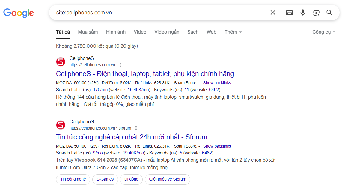 thủ thuật Google search 01